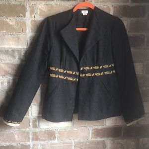 Anthropologie Cropped Wool Jacket